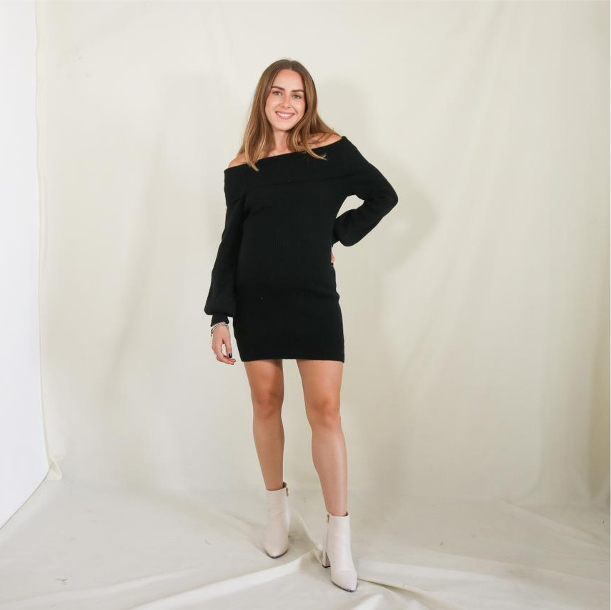 Vestido de maternidad corto negro CH