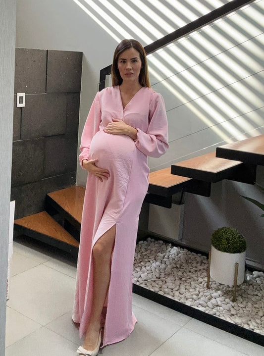Vestido de maternidad y lactancia , rosa CH