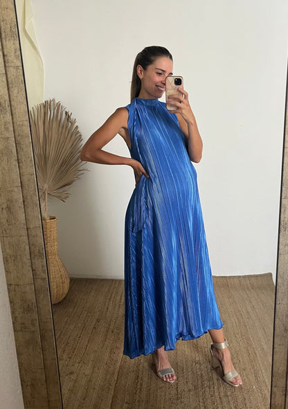 Vestido de maternidad Sonia rayas azules XG
