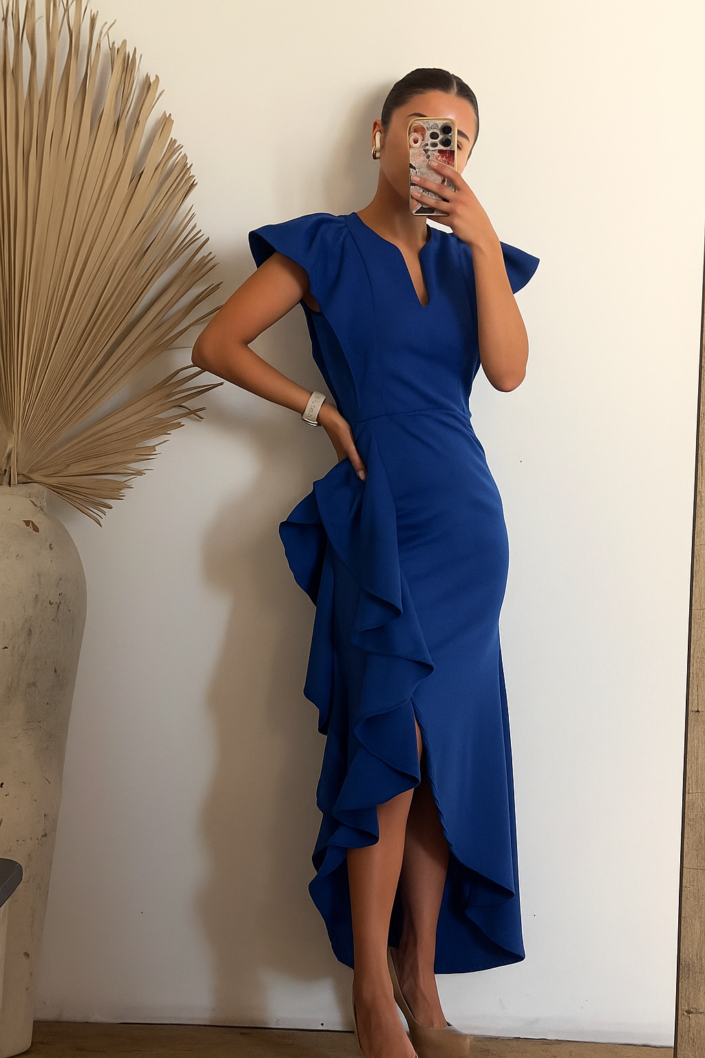 Vestido de lactancia, azul vivo Jessica