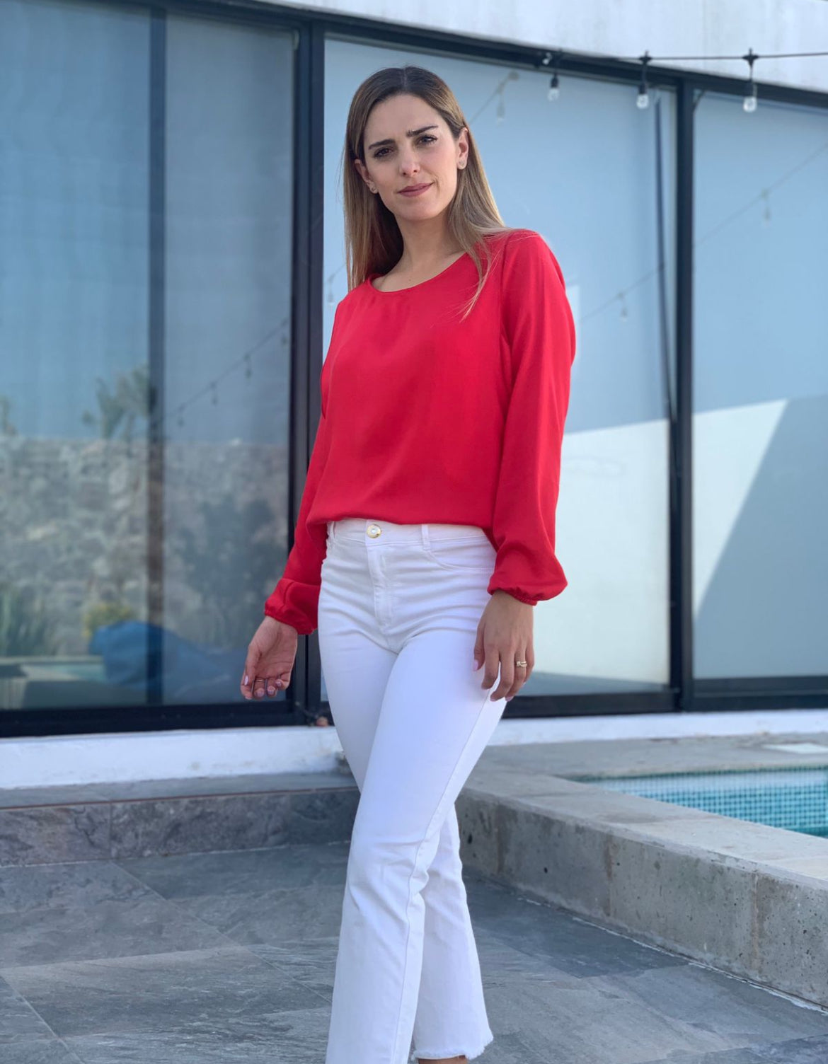 Blusa lactancia, Daniela rojo CH a XG