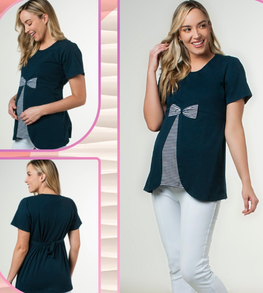 Blusa licra algodón moño