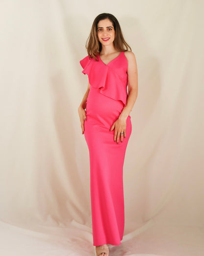 Vestido de maternidad Linda, rosa neón Ponti Roma