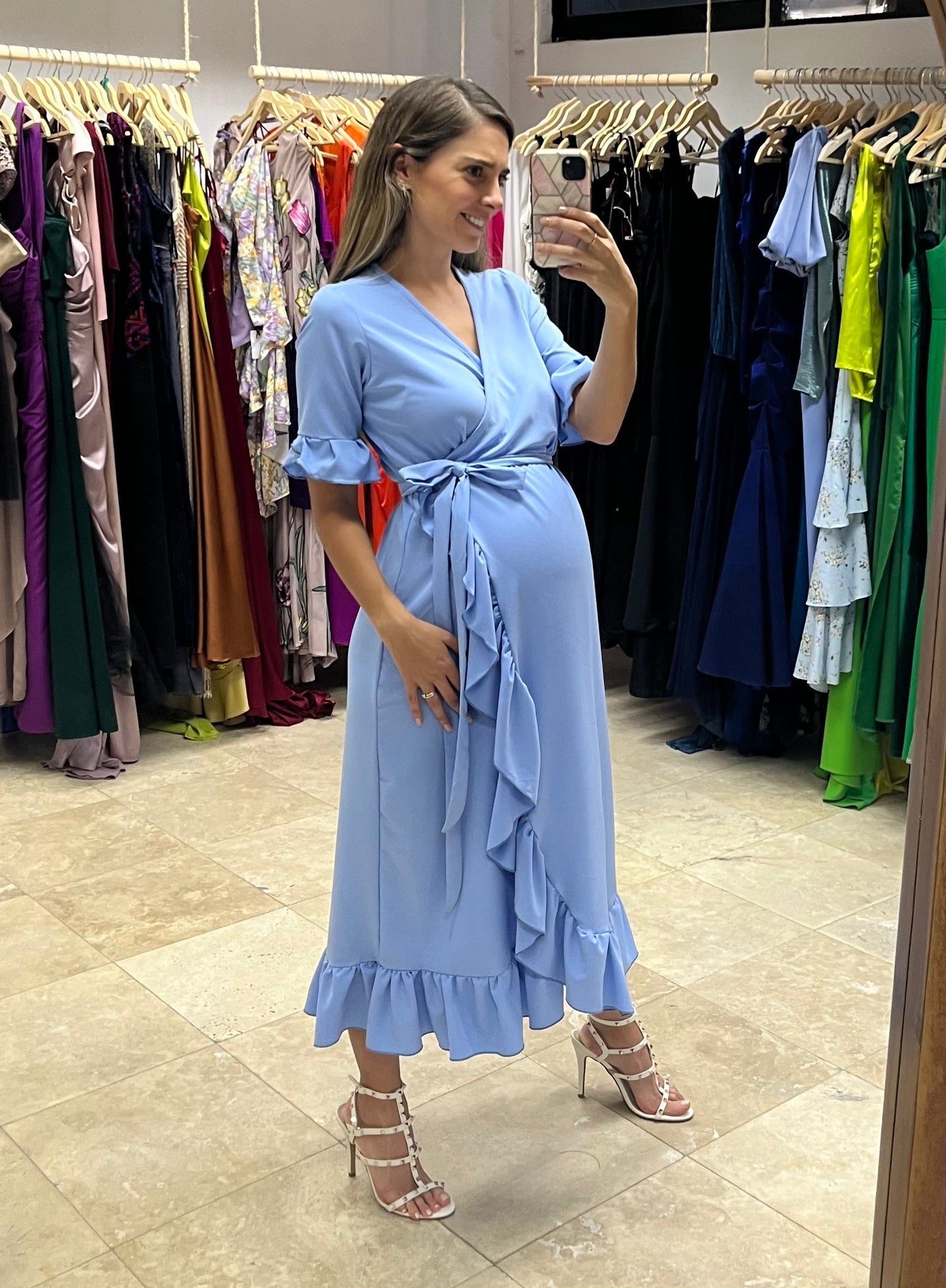 Vestido de maternidad, Ursula azul madrid XCH, G y XG