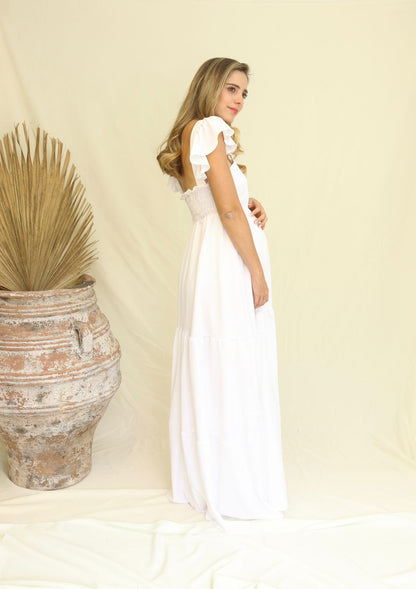 Vestido de Maternidad, Dalia olanes blanco
