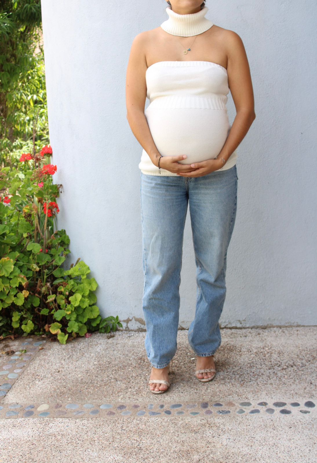 Suéter de maternidad strapless CH
