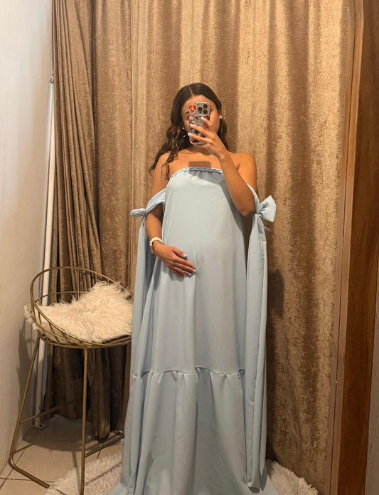 Vestido de maternidad Kalisi azul cielo claro CH