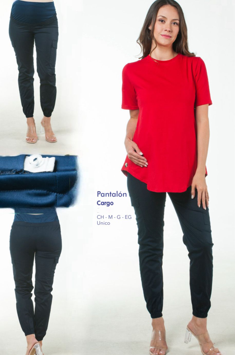 Pantalones cargo de manta de maternidad (varios colores)