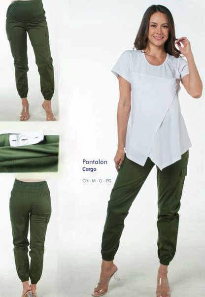 Pantalones cargo de manta de maternidad (varios colores)