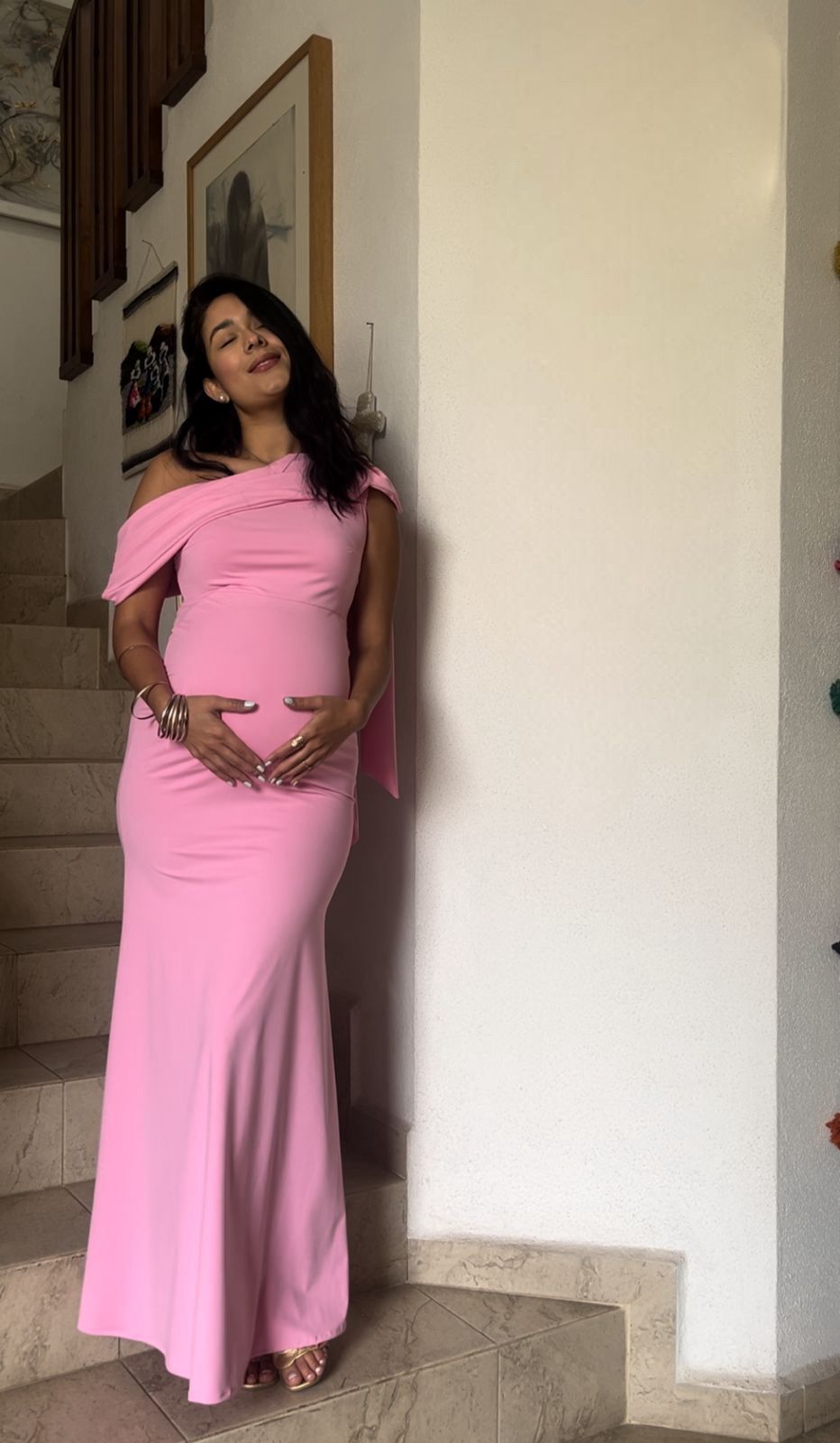 Vestido de maternidad Roberta, rosa maiot