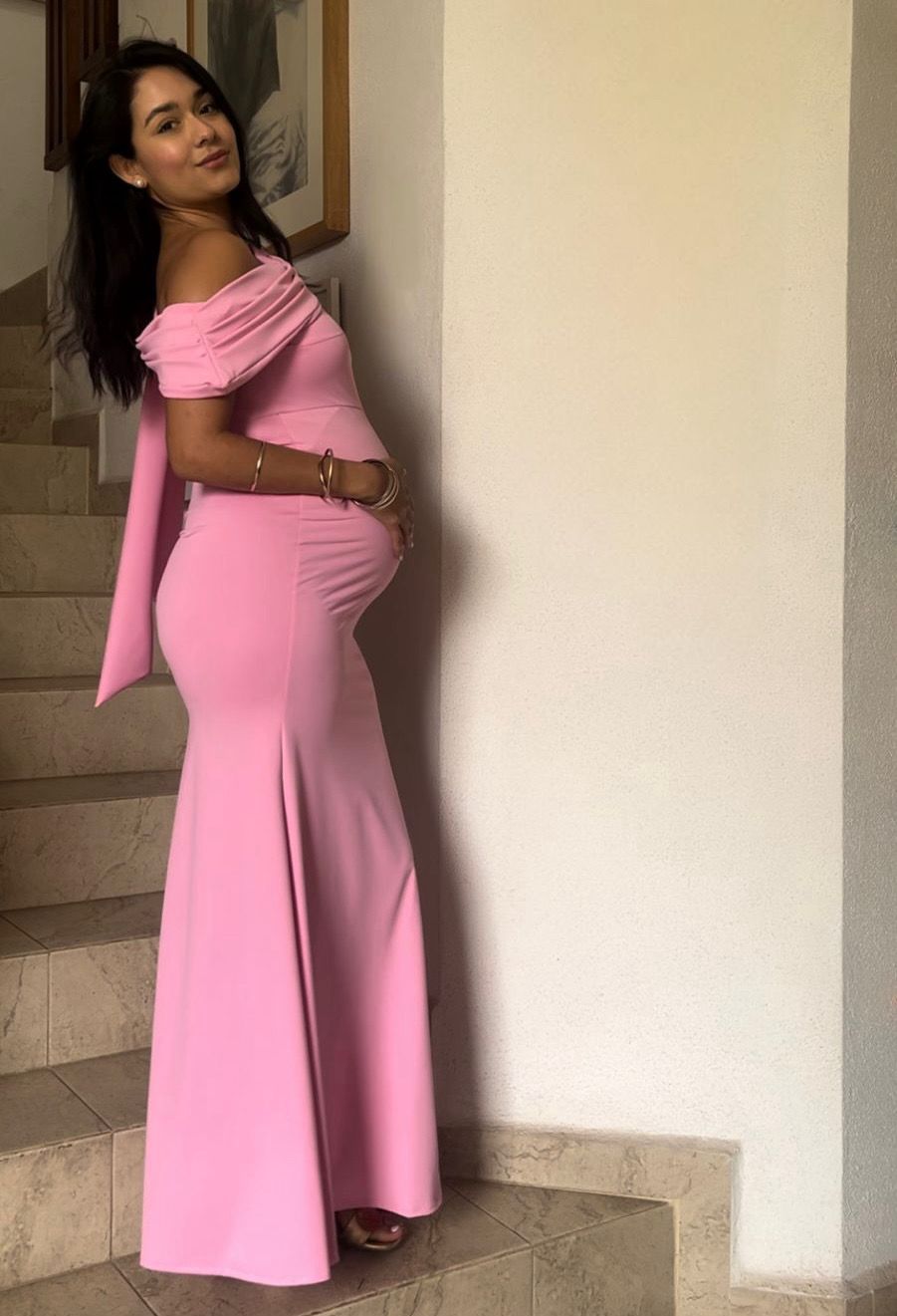 Vestido de maternidad Roberta, rosa maiot