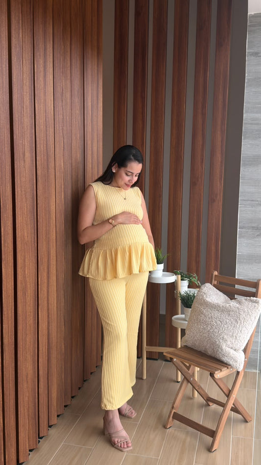 Conjunto de maternidad Imelda, amarillo sin olanes