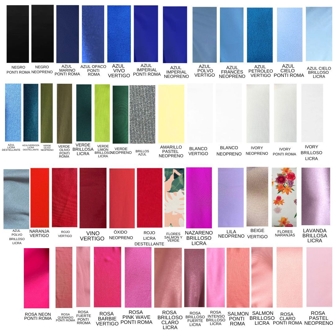 Vestido de maternidad María José azul claro neopreno recto