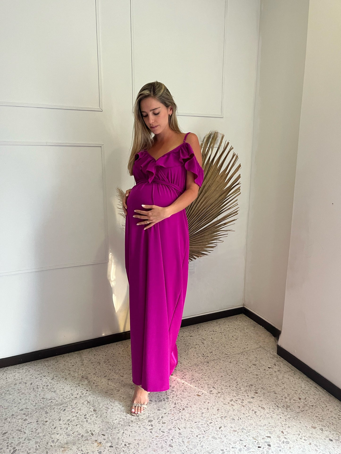 Vestido de maternidad Dayana mulberry CH, M y G