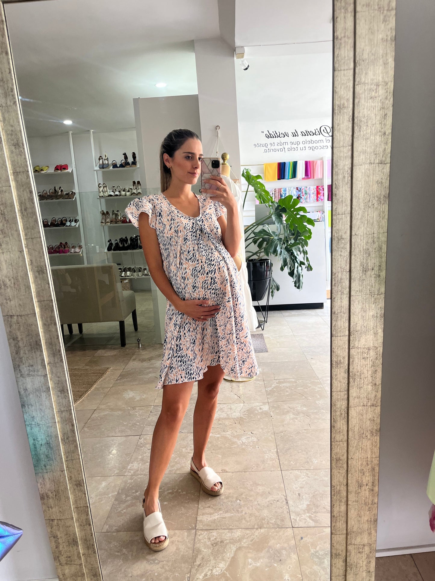 Vestido de maternidad y lactancia, Bertha amina salmón