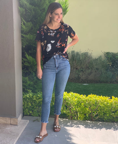 Blusa de lactancia, Esme negra pajaritos